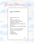July Mail Poem - 3.5" by 5.5"